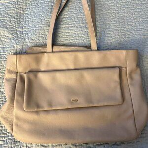 Tula England Dove Gray Nappa Leather Tote Bag Classic Shoulder Purse